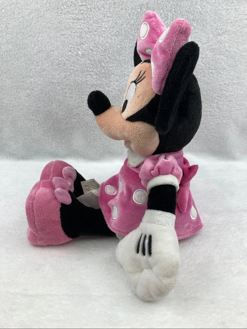 Disney Store Authentic Minnie Mouse Plush Stuffed Animal Toy 14” Pink